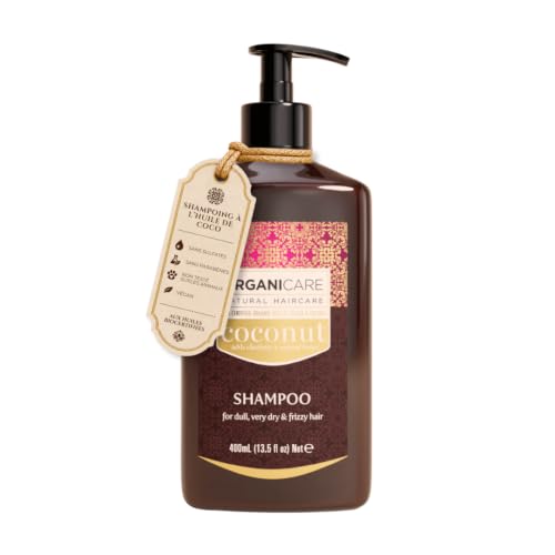 Arganicare Shampoing Sans Sulfate Coco & Argan, Cheveux Très Secs, 400 ml | Sans parabène, ultra-nourrissant, nettoyage doux, anti-frisottis, brillanc