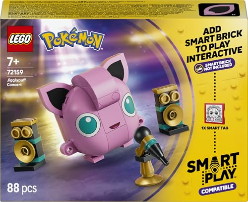 LEGO Pokémon Smart Play : Le Concert de Rondoudou 72159 | SMART Brique non incluse, set Compatible, 1 Tag, 1 Figurine de Pokémon, cadeau pour garçon o