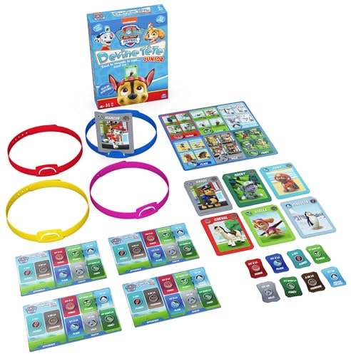Spin Master Games - Devine Tête La Pat Patrouille - Jeu De Société Familial | Guide Des Animaux 56 Cartes 4 Bandeaux - Soyez Le 1er À Deviner Qui Vous