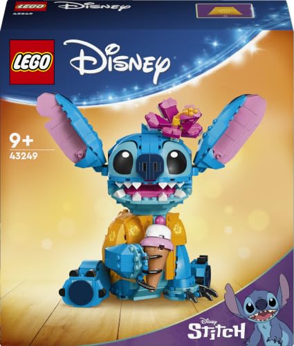 LEGO Disney Stitch 43249 | Jouet pour enfant dès 9 ans, décoration, figurine à exposer, cornet de glace et fleur, idée cadeau, 730 pièces