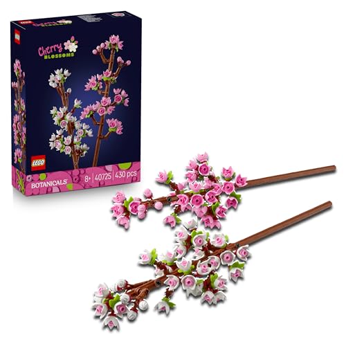 LEGO Botanicals Les Fleurs de Cerisier 40725 | Jouet pour fille dès 8 ans, fleurs artificielles, décoration pour salon ou bureau, idée cadeau pour enf