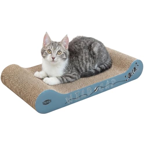 Carton griffoir solide Wild Cat pour chat – 41 × 24 × 7 cm | Griffoir en carton ondulé solide - Pour l'entretien des griffes et l'occupation