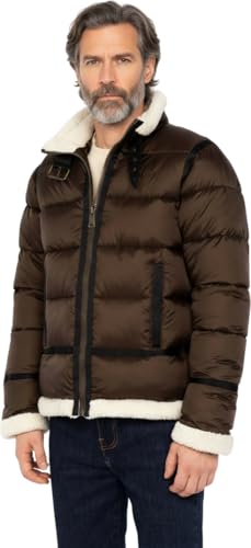 Doudoune homme Schott Ref 64100 Marron - Marron - Du S au 3XL