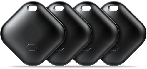 Lot de 4 traqueurs Android Smart Tag Bluetooth compatibles avec l'application Google Find My Hub (Android uniquement), anti-perte pour clés, valises, 