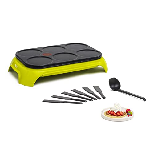 Tefal - Crep'Party Colormania - Crêpière électrique - 6 personnes | Appareil pancake pour 6 personnes - Revêtement antiadhésif Prometal - Indicateur T