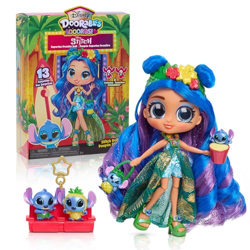 Disney Doorables Just Play Poupées Stitch ADOORBS, poupées à Collectionner, Jouets pour Enfants de 5 Ans et Plus, 14 cm de Haut