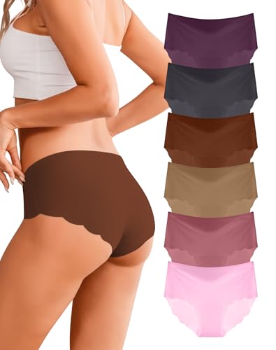 Lot de 6 Culottes sans couture invisible confortable