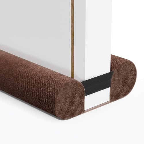 Boudin de Porte Isolant Froid Double 75-90CM | Anti Bruit Poussière Lumière Insectes - Brun
